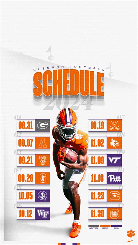 ncaa clemson schedule|clemson football home game schedule.